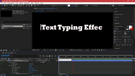 After Effects Text Typing Effect Tutorial🔤 Aftereffects