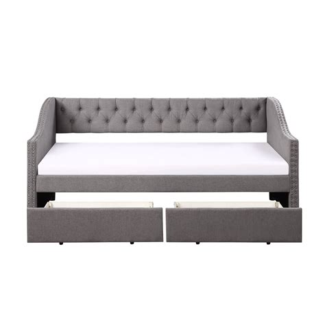 Twin Size Upholstered Daybed With Two Drawers Cool Toddler Beds