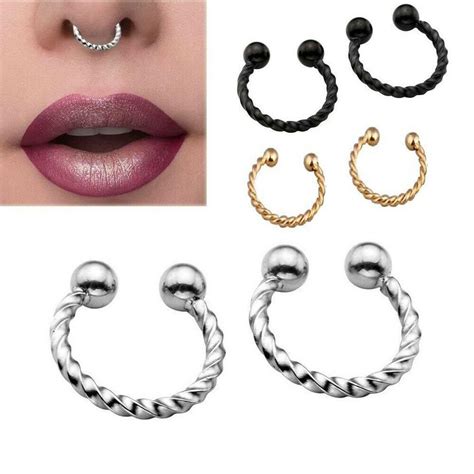 Magnetic Septum Nose Ring Fake Nose Ring Hoop Nose Hoop Etsy