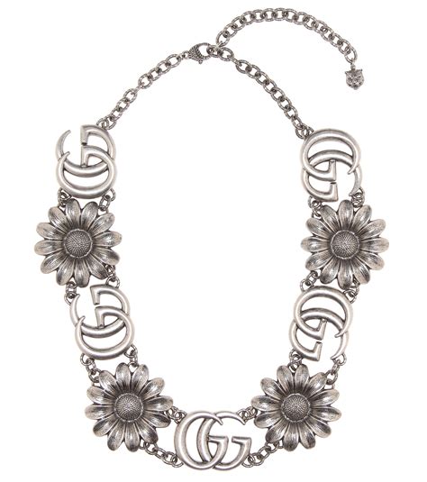 Lyst Gucci Exclusive To Double G Silver Necklace In