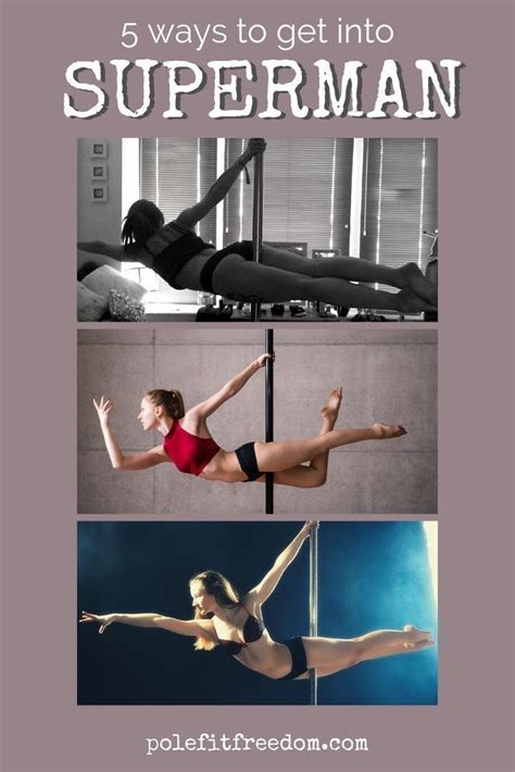 5 ways to get into the superman pose [pole dance trick] pole fit freedom pole dancing