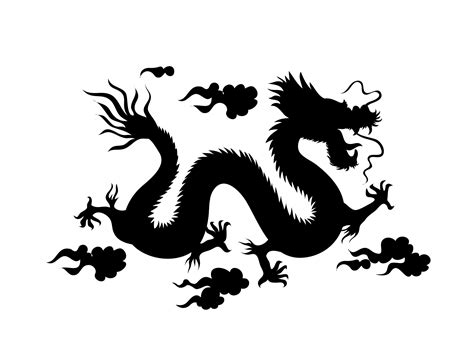 Silhueta De Um Dragão Chinês Foto Stock Gratuita Public Domain Pictures
