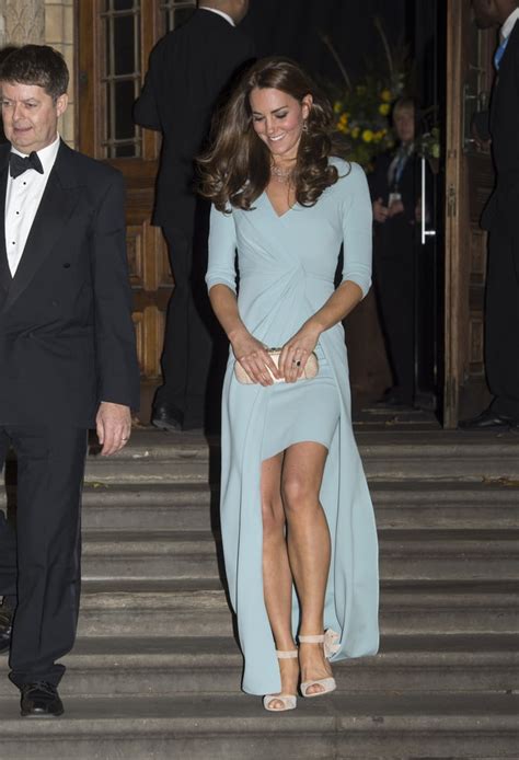 Dare Yourself To Show A Slip Of Leg Kate Middleton Wearing Blue