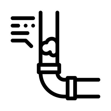 Clogged Pipe Icon Vector Outline Illustration 17322363 Vector Art At