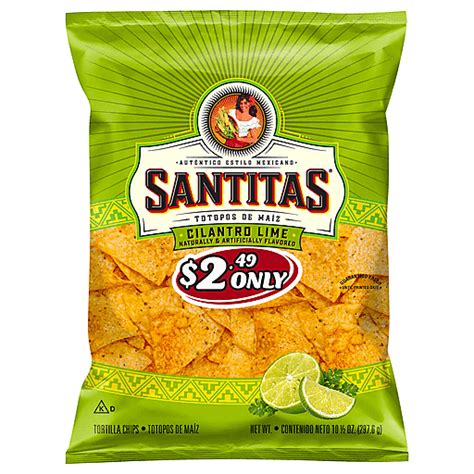 Santitas Tortilla Chips Cilantro Lime 105 Oz Shop Fairplay Foods