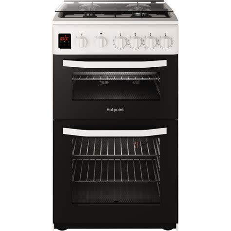 Hotpoint Hd5g00ccx 50cm Double Oven Gas Cooker In Stainless