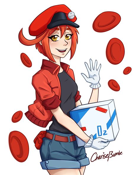 I Drew Red Blood Cell From Cells At Work Fanart Oc Anime