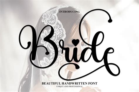 Download Font Bride Handwritten Style Hellow Graphic