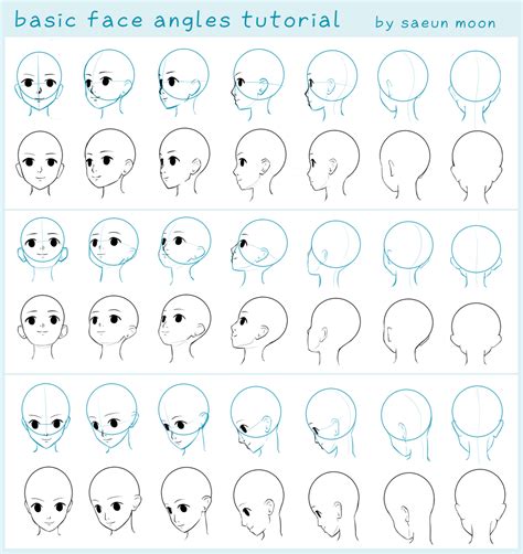 Face Angles Tutorial Anime Drawings Tutorials Drawing Heads Drawing