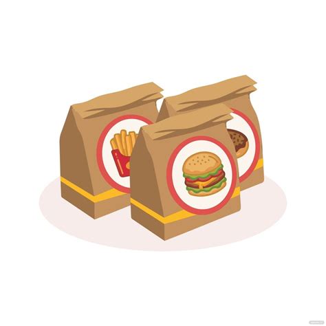 Fast Food Packaging Vector In Illustrator Svg  Eps Png