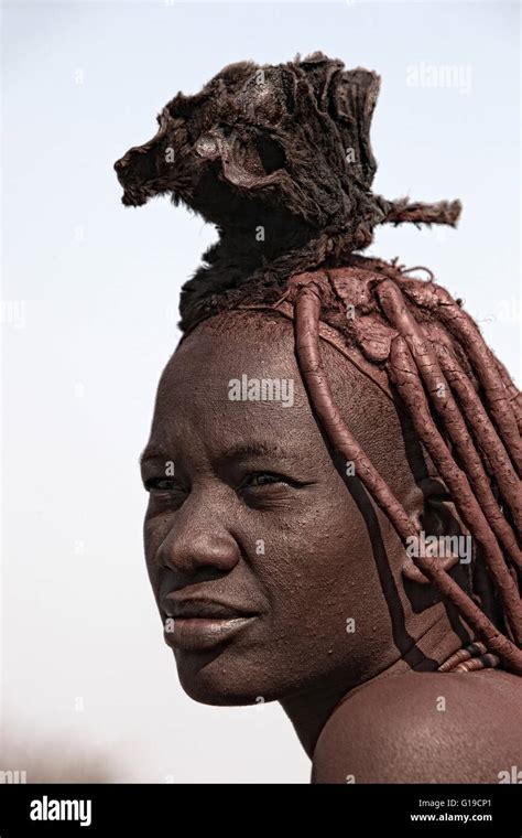 Himba Woman Skeleton Coast National Park Namibia Africa Stock Photo