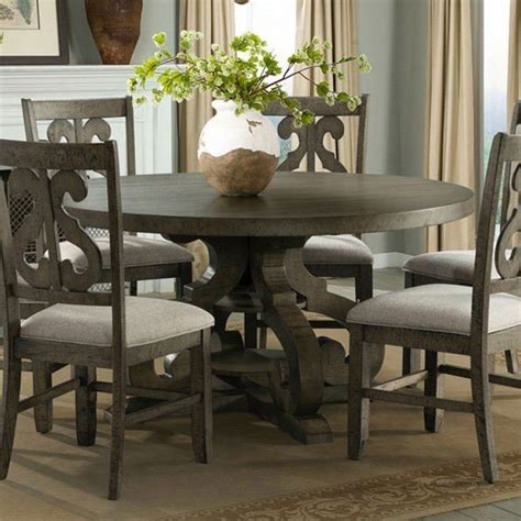 Stone Round Dining Table Grey Elements Furniture