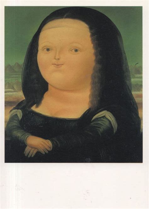 Fernando Botero Mona Lisa Variation Rare Painting Postcard