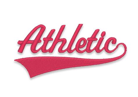 Athletic Embroidery Font Instant Download
