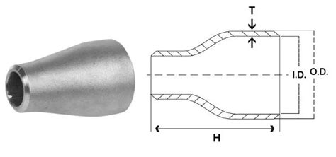 Eccentric Reducer Stainless Steel Butt Weld Pipe Fitting