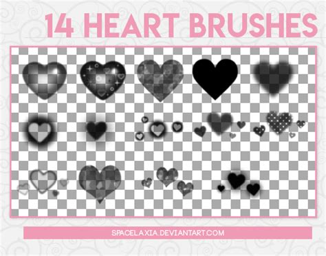 Brushes 1 Hearts By Spacelaxia On Deviantart