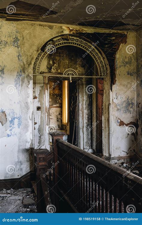 Foyer With Unique Arch Passageway Abandoned Dunnington Mansion
