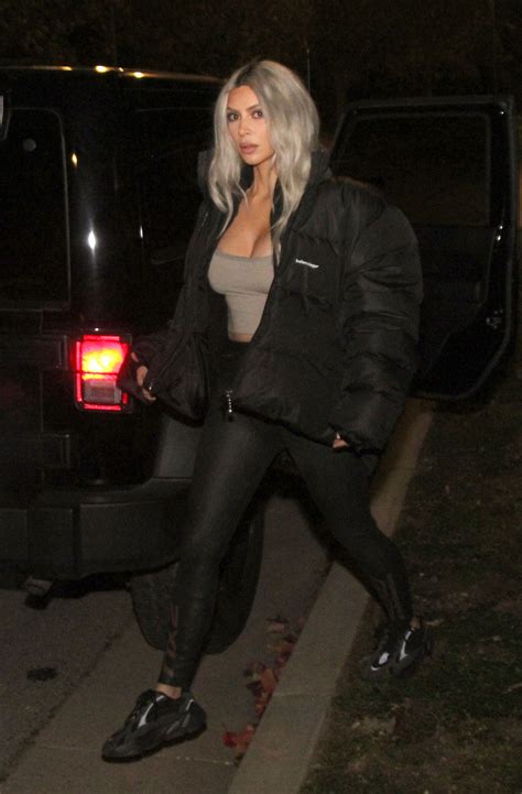 Kim Kardashian West Steps Out In Balenciagas Puffer And Unreleased