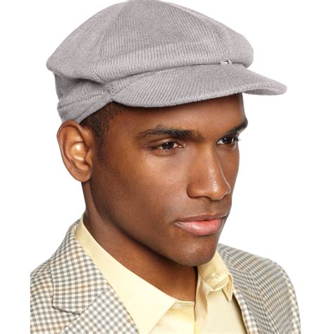 Ralph Lauren Cotton Knit Newsboy Cap In Gray For Men Lyst