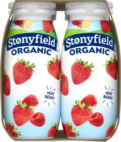 stonyfield organic lowfat yogurt smoothies very berry 6 ct fry s food stores