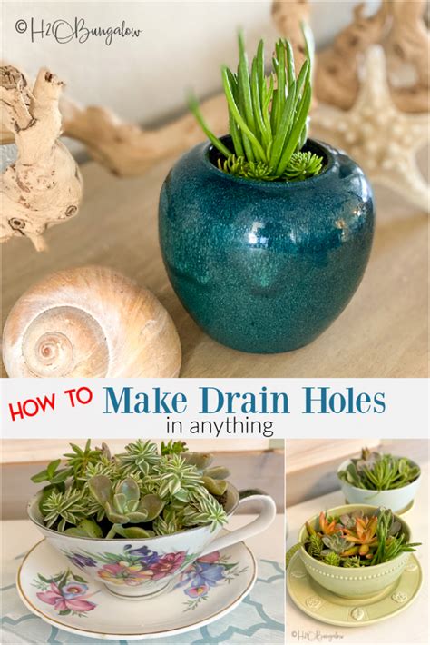 How To Drill Drain Holes In Ceramic Planters H2obungalow