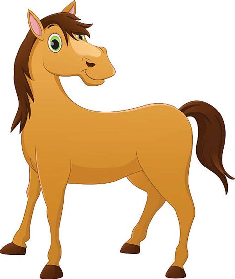 Royalty Free Cartoon Of The Standing Horse Clip Art