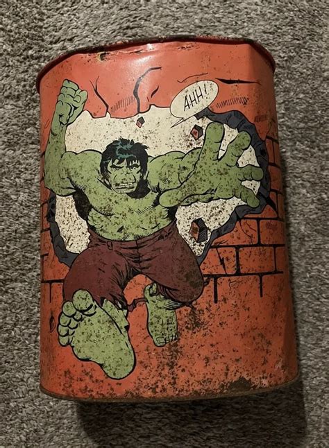 The Incredible Hulk Vintage Trash Can 1979 Lk
