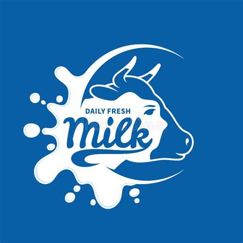 Milk Icon Splash Logo Template Stock Vector Illustration Of