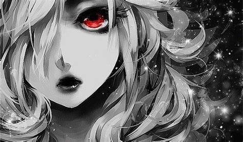 Anime Girl With Red Eyes And White Hair Anime Stuff Pinterest Red