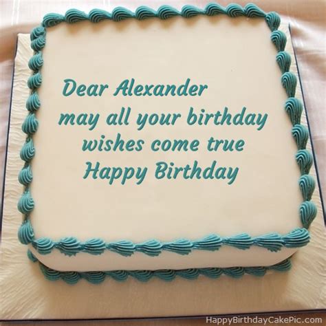 Happy Birthday Cake For Alexander