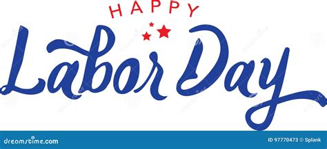 Calligraphic Happy Labor Day Vector Typography Stock Vector