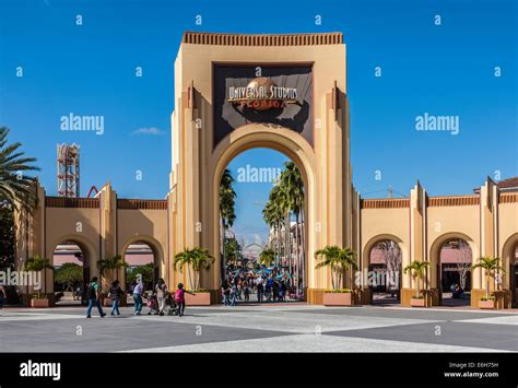Entrance To Universal Studios Theme Park In Orlando Florida Stock