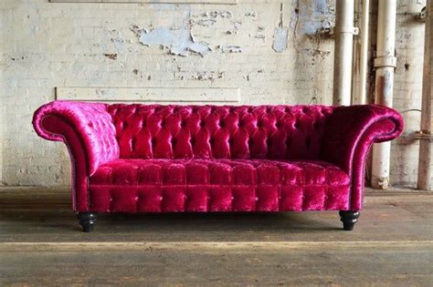 Hot Pink Leather Sofa