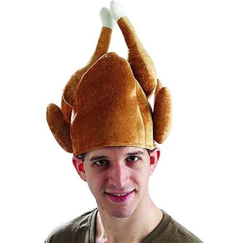 Adult Roasted Turkey Thanksgiving Hat Christmas Dinner Chef Costume Plush Turkey Trot Hat Fancy