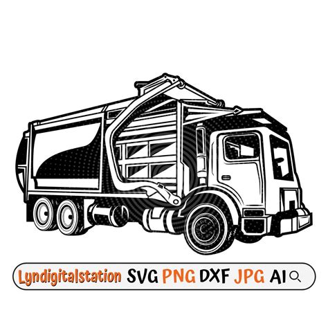 Garbage Truck Svg Waste Collector Clipart Truck Operator Etsy