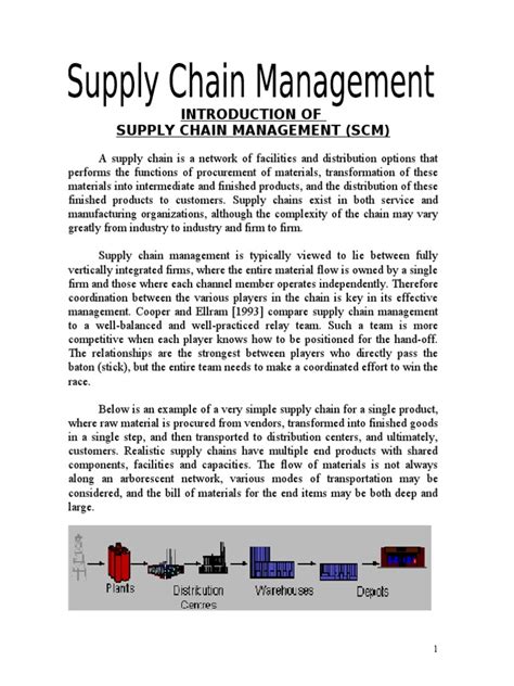 Supply Chain Mgmt Project1 Supply Chain Supply Chain Management