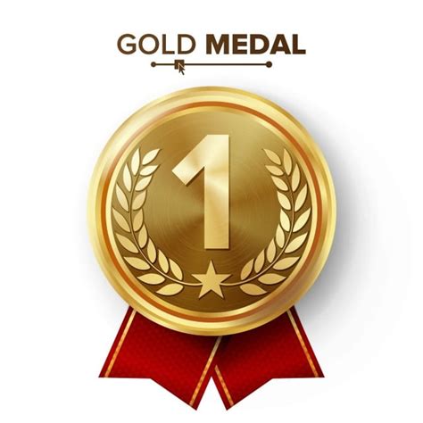 Winner Competition Achievement Vector Hd Images Gold 1st Place Medal