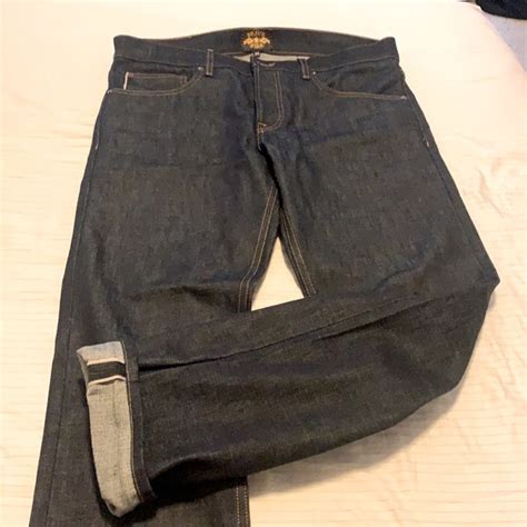 Jeans Brave Star Selvedge Denim Mens Size 34 15 Oz Regular Taper Cone