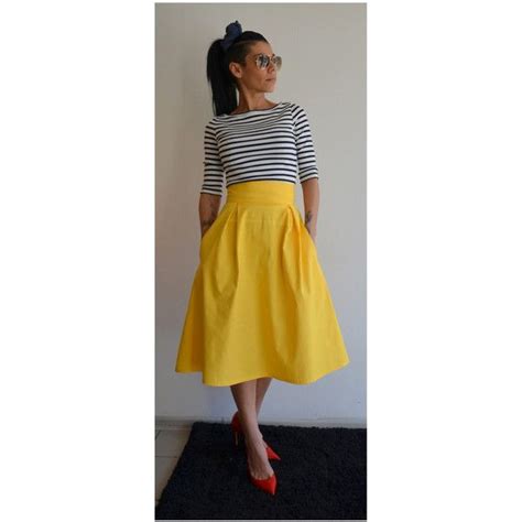 A Line Maxi Skirt Plus Size Skirt Yellow Maxi Skirt High Waist Skirt