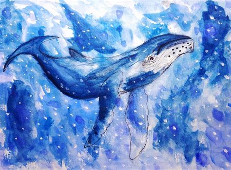 Having A Whale Of A Time Painting By Abstract Angel Artist Stephen K