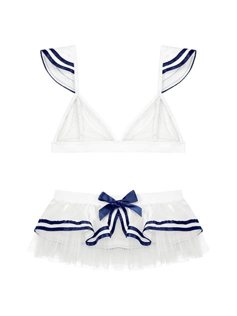 Women Schoolgirls Sailor Suit Uniform Lingerie Set Sexy Anime Cosplay Costume Ebay