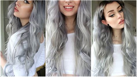 Dark hair is a gorgeous, dramatic statement to make for summer. How To Get Silver Hair Without Bleach At Home Naturally ...