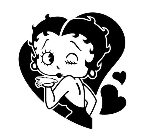 In Your Heart Betty Boop Sexy Betty Boop Love You Betty Etsy