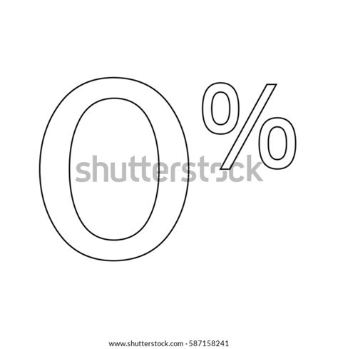 Zero Percent Sign Icon Stock Vector Royalty Free 587158241 Shutterstock