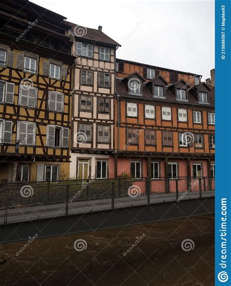 Old Traditional Architecture Half Timbered Houses Buildings At Petite