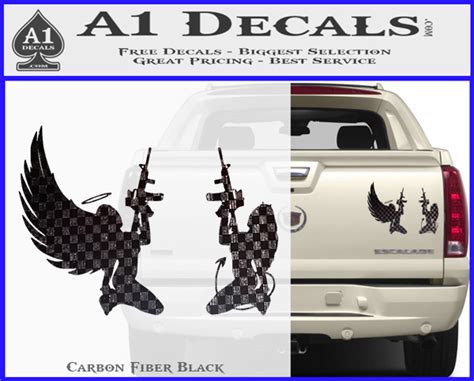 Angel Devil Girl Guns Decal Sticker D3 A1 Decals