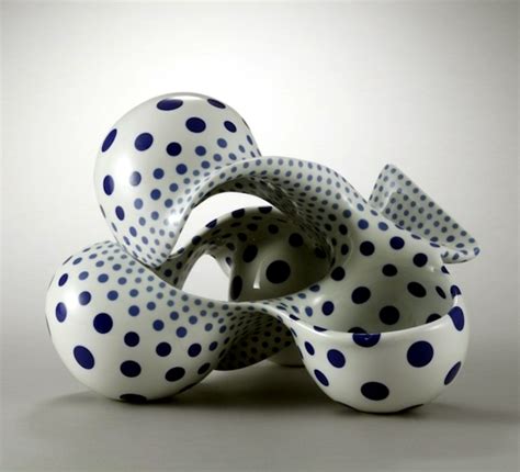 Modern Japanese Art Ceramic Sculpture With Organic Shapes Interior