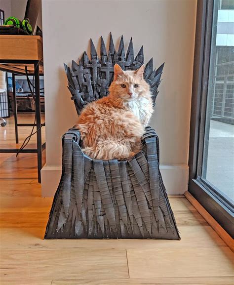 This Diy Iron Throne Cat Bed Is A Must For Game Of Thrones Lovers