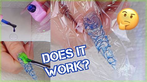trying plastic wrap nails youtube