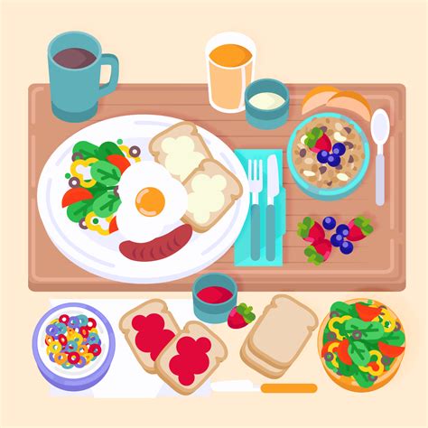 Vector Breakfast Illustration 225643 Vector Art At Vecteezy